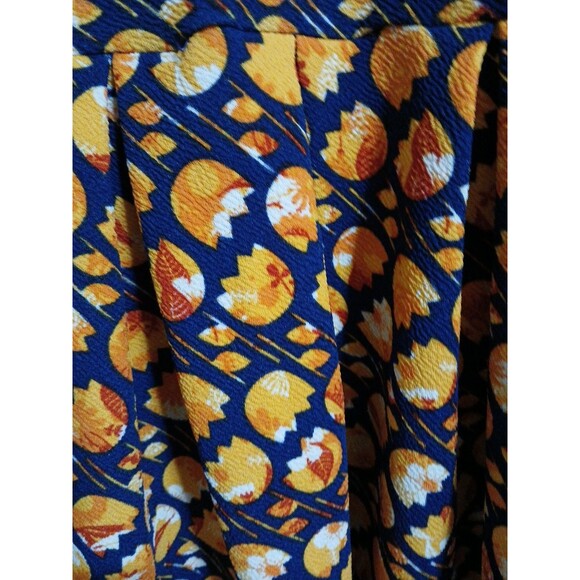 Lularoe Women’s Size Med Amelia Dress Fit & Flare Black Mustard Red Floral(Tulip - Picture 8 of 16